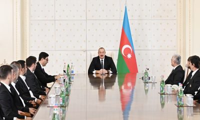 İlham Aliyev Karabağ futbol kulübünün üyelerini kabul etti