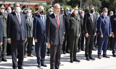 Cumhurbaşkanı Ersin Tatar, 23 Nisan Ulusal Egemenlik ve Çocuk Bayramı etkinlikleri kapsamında Lefkoşa Atatürk Anıtı önünde düzenlenen devlet törenine katıldı